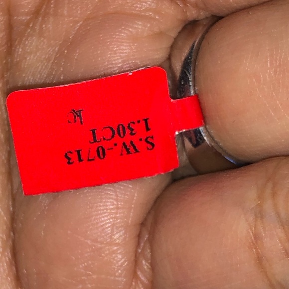 White gold statement real diamond ring free posh authenticate incl. mesmerizing! - Picture 8 of 9